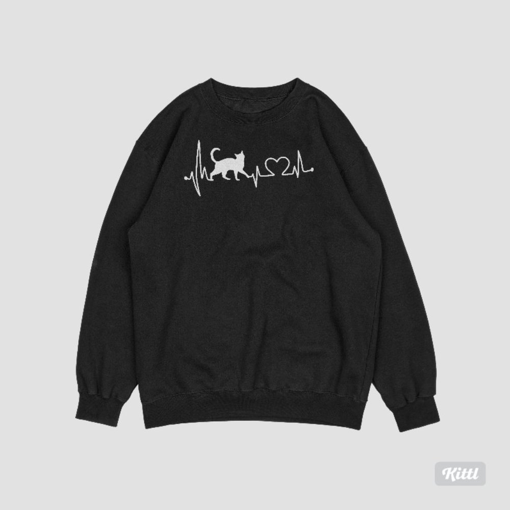 Cat Lover Black Sweatshirt